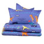 Set de Cubrecama Pinsonic Queen con Diseño de Dinosaurios Multicolor de 3 Piezas