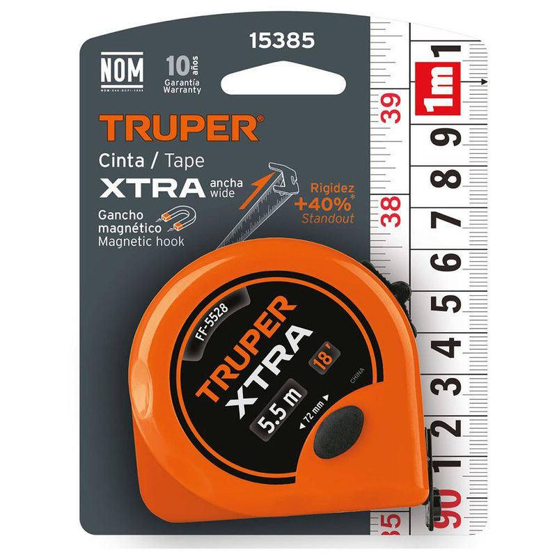 Cinta Métrica Xtra 1 1/8 plg x 5.5 m
