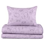 Set de Cubrecama Pinsonic Imperial con Diseño de Controles Color Lila de 2 Piezas