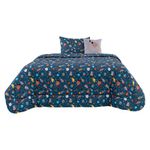Set de Edredón Imperial Diseño de Cohetes Color Azul de 3 Piezas