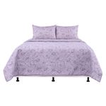 Set de Cubrecama Pinsonic Queen con Diseño de Controles Color Lila de 3 Piezas