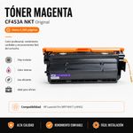 Cartucho de Tóner NKT Compatible HP CF453A 655A Magenta con Chip 2,300 Páginas