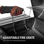 Churrasquera de Carbón Tipo Barril Pro Deluxe con Área de Cocción de 850 Plg² Negro