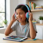 Audífonos Alámbricos de Diadema JR310 para Niños Color Azul y Rosado