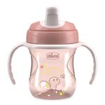 Vaso de Aprendizaje para 6M+ con Boquilla Semisuave de 200 mL Color Rosa