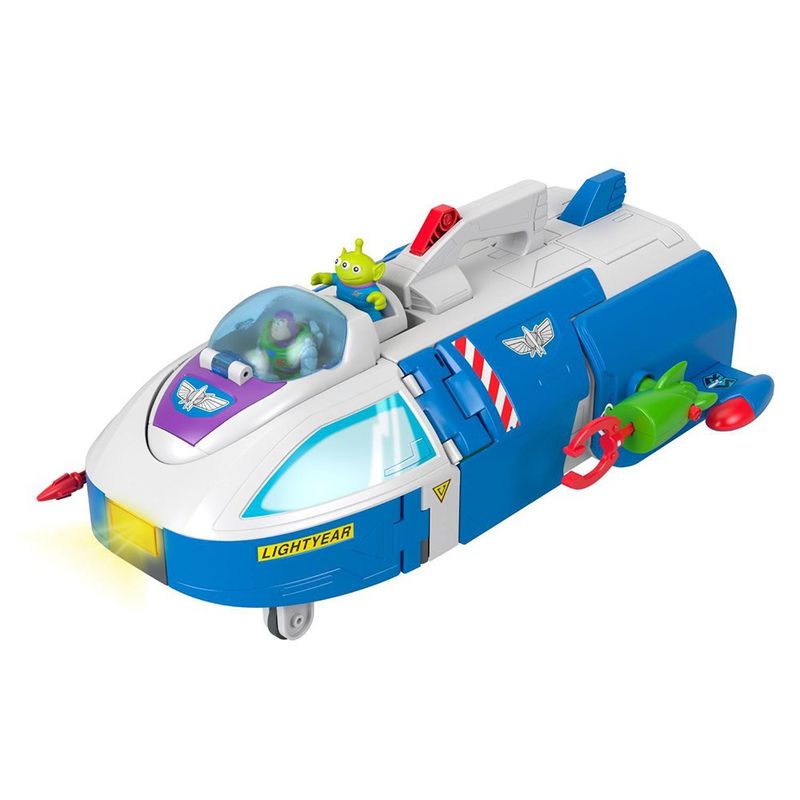 Robot Transformable Toy Story Buzz Bot con Nave y Alienígena
