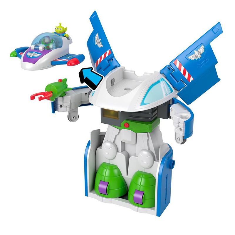 Robot Transformable Toy Story Buzz Bot con Nave y Alienígena