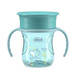 Vaso Entrenador Perfect 360 para 12M+ con Borde Antiderrames de 200 mL Color Azul