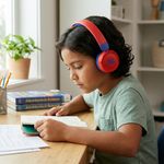 Audífonos Inalámbricos de Diadema JR310BT para Niños Color Rojo y Azul