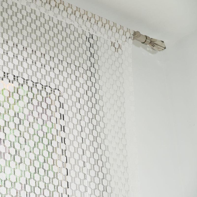 Cortina Channel Blanca Diseño Hexágonos 120X240 Cm - Murray