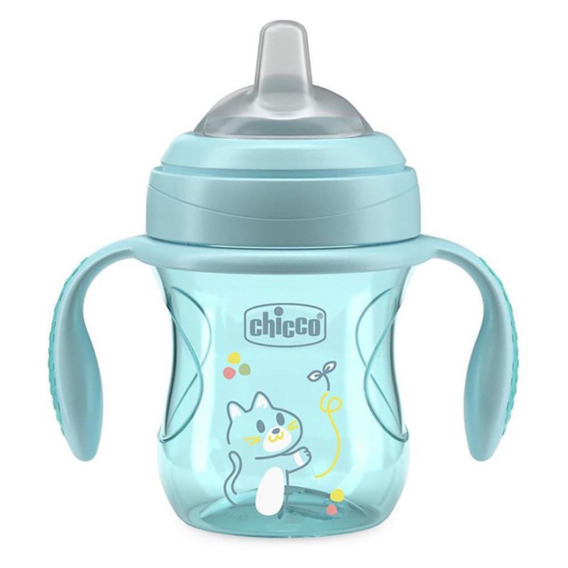 Vaso de Transición para 4M+ con Boquilla Suave de 200 mL Color Azul