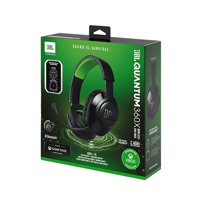 Audífonos Inalámbricos Gaming Quantum 360X para Xbox Color Negro y Verde