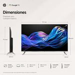Televisor Smart de 50" QLED Ultra HD 4K Google TV