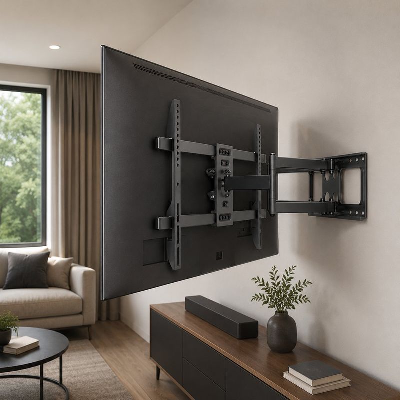 Soporte Articulado para Televisor en Pared Full Motion 37 a 80 Plg Color Negro