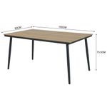 Set de Comedor Dúa para 6 Personas de Exterior Gris de 7 Piezas
