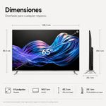 Televisor Smart de 65" QLED Ultra HD 4K Google TV