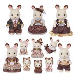 Sylvanian Families Familia Conejo Chocolate Set de Aniversario con 11 Figuras