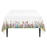 Mantel Cuadrado con Diseño Flores para Comedor de 180 x 180 cm Multicolor