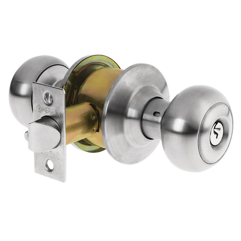 Cerradura Tipo Oval Para Entrada Cromo Mate - Hermex