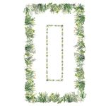 Mantel Rectangular con Diseño Jardín para Comedor de 180 x 320 cm Verde