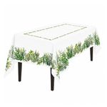 Mantel Rectangular con Diseño Jardín para Comedor de 180 x 250 cm Verde