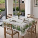 Mantel Cuadrado con Diseño Jardín para Comedor de 180 x 180 cm Verde