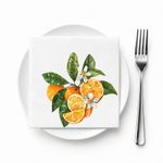 Servilleta con Diseño Mosaico para Mesa de Comedor de 50 x 50 cm Azul y Naranja