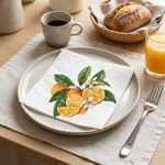 Servilleta con Diseño Mosaico para Mesa de Comedor de 50 x 50 cm Azul y Naranja