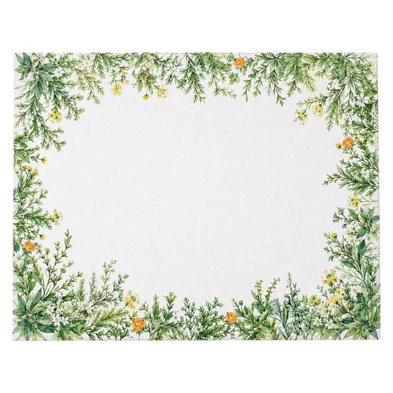 Individual con Diseño Jardín para Mesa de Comedor de 35 x 50 cm Verde