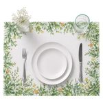 Individual con Diseño Jardín para Mesa de Comedor de 35 x 50 cm Verde