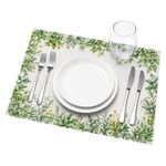 Individual con Diseño Jardín para Mesa de Comedor de 35 x 50 cm Verde