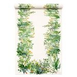 Camino de Mesa con Diseño Jardín para Comedor de 150 x 50 cm Verde