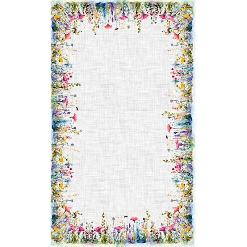 Mantel Rectangular con Diseño Flores para Comedor de 180 x 250 cm Multicolor