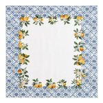 Mantel Cuadrado con Diseño Mosaico para Comedor de 180 x 180 cm Azul y Naranja