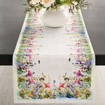 Camino de Mesa con Diseño Flores para Comedor de 150 x 50 cm Multicolor