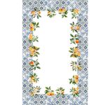 Mantel Rectangular con Diseño Mosaico para Comedor de 180 x 320 cm Azul y Naranja