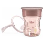 Vaso Entrenador Perfect 360 para 12M+ con Borde Antiderrames de 200 mL Color Rosa