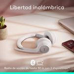 Audífonos Inalámbricos de Diadema Zone 300 con Micrófonos Dobles Color Blanco