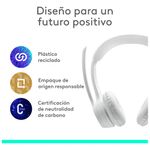 Audífonos Inalámbricos de Diadema Zone 300 con Micrófonos Dobles Color Blanco