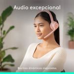 Audífonos Inalámbricos de Diadema Zone 300 con Micrófonos Dobles Color Rosado