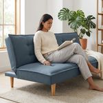Sofá Cama Saturno Convertible con Tapizado de Tela de 177 x 108 x 20 cm Gris Oscuro