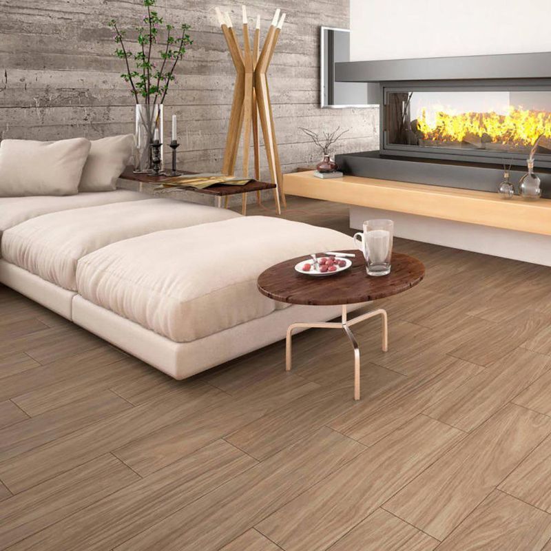 Piso Cerámico Sequoia Color Tabaco Mate de 20 x 66 cm en Caja de 1.09 m²