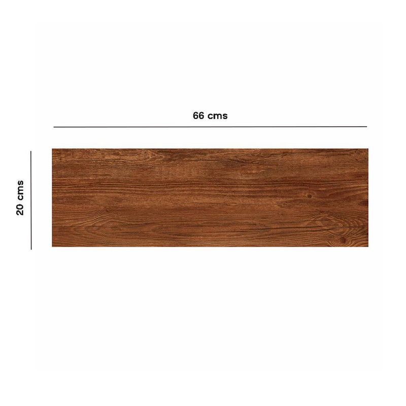 Piso Cerámico Nogales Color Caoba Brillante de 20 x 66 cm en Caja de 1.09 m²