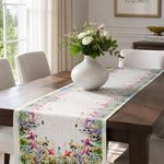 Camino de Mesa con Diseño Flores para Comedor de 150 x 50 cm Multicolor