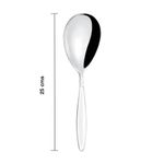 Cuchara para Arroz Feeling de Acero Inoxidable con Mango Blanco de 25 cm