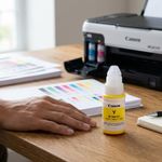 Botella de Tinta Canon GI-190 Amarilla de 70 mL para Impresoras PIXMA G Series