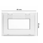 Ventana PVC S80 Proyectable Nevada 60 x 40 cm