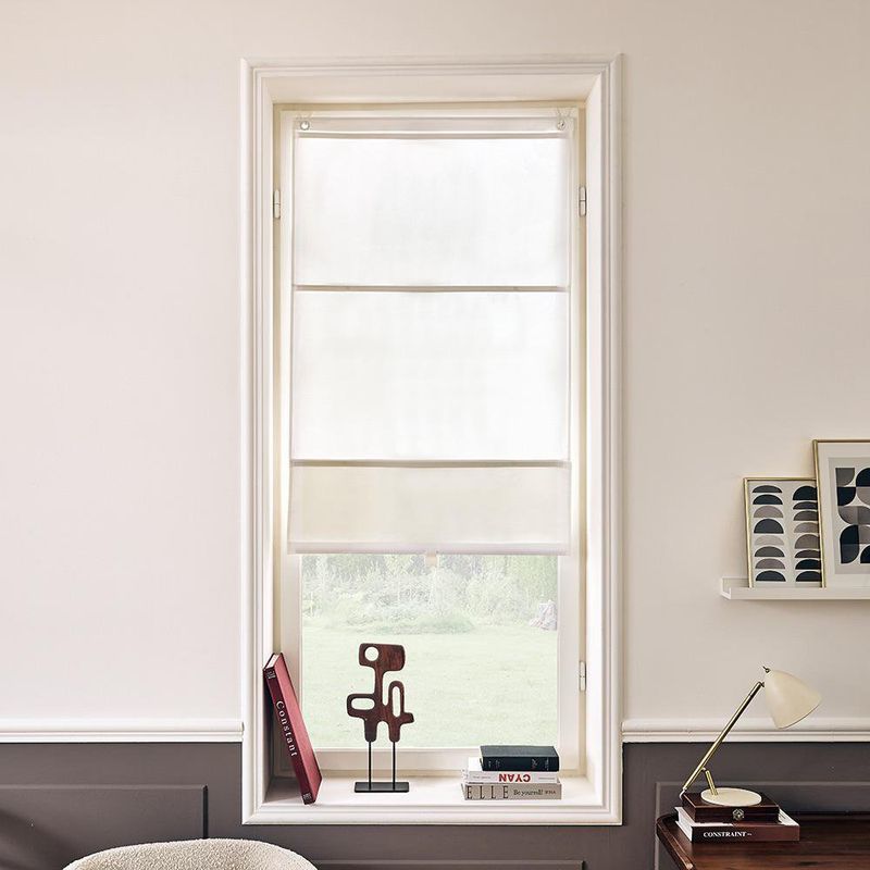 Persiana Romana Pharell Pleat 100 x 175 cm para Ventana Color Blanco