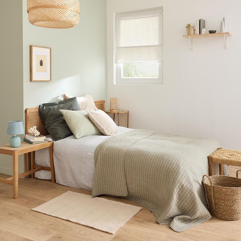 Persiana Romana Pharell Pleat 100 x 175 cm para Ventana Color Blanco