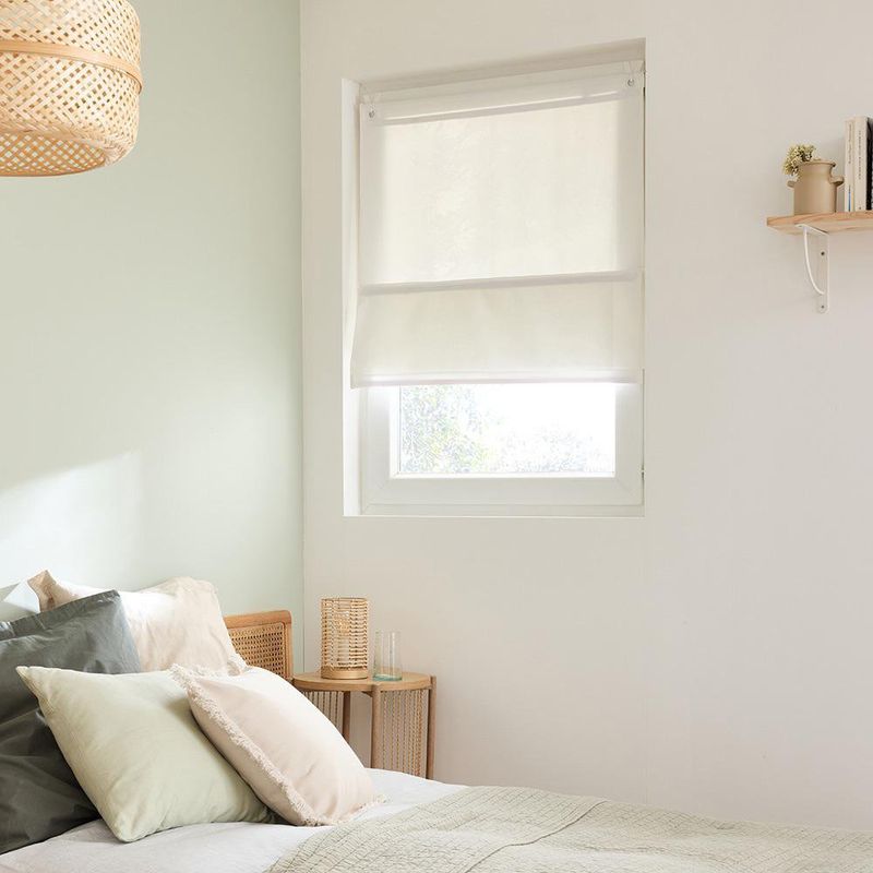 Persiana Romana Pharell Pleat 100 x 175 cm para Ventana Color Blanco